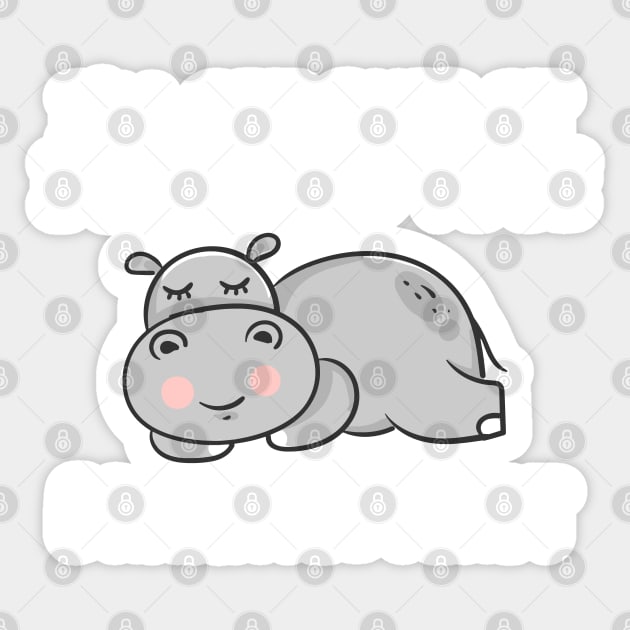 I'll Get Over It I Just Need To Be Dramatic First, Cute Hippo Gift Sticker by yass-art